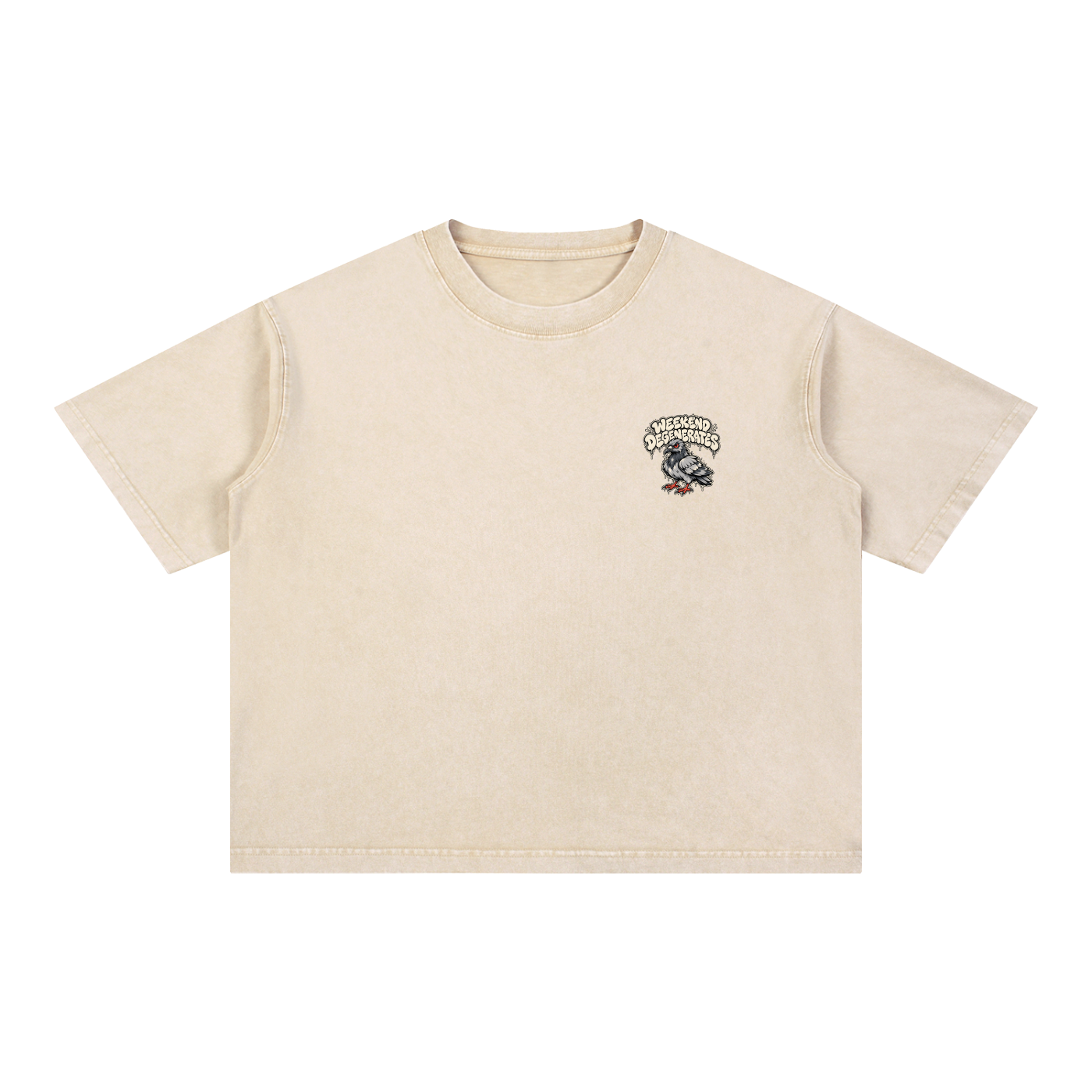 Pigeon Boxy Cotton T-Shirt