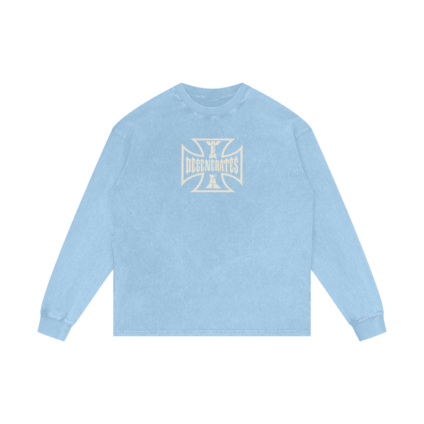 Degenerate Cross Oversize Long Sleeve T-Shirt