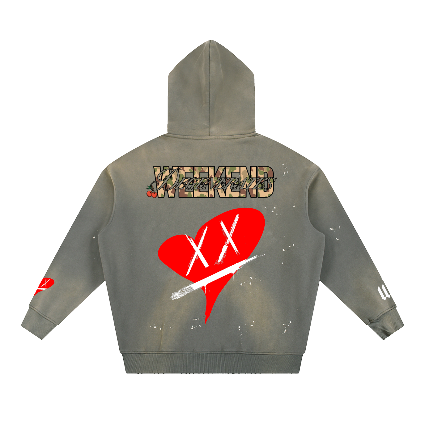 Hearts and Cherries Fleece Hoodie