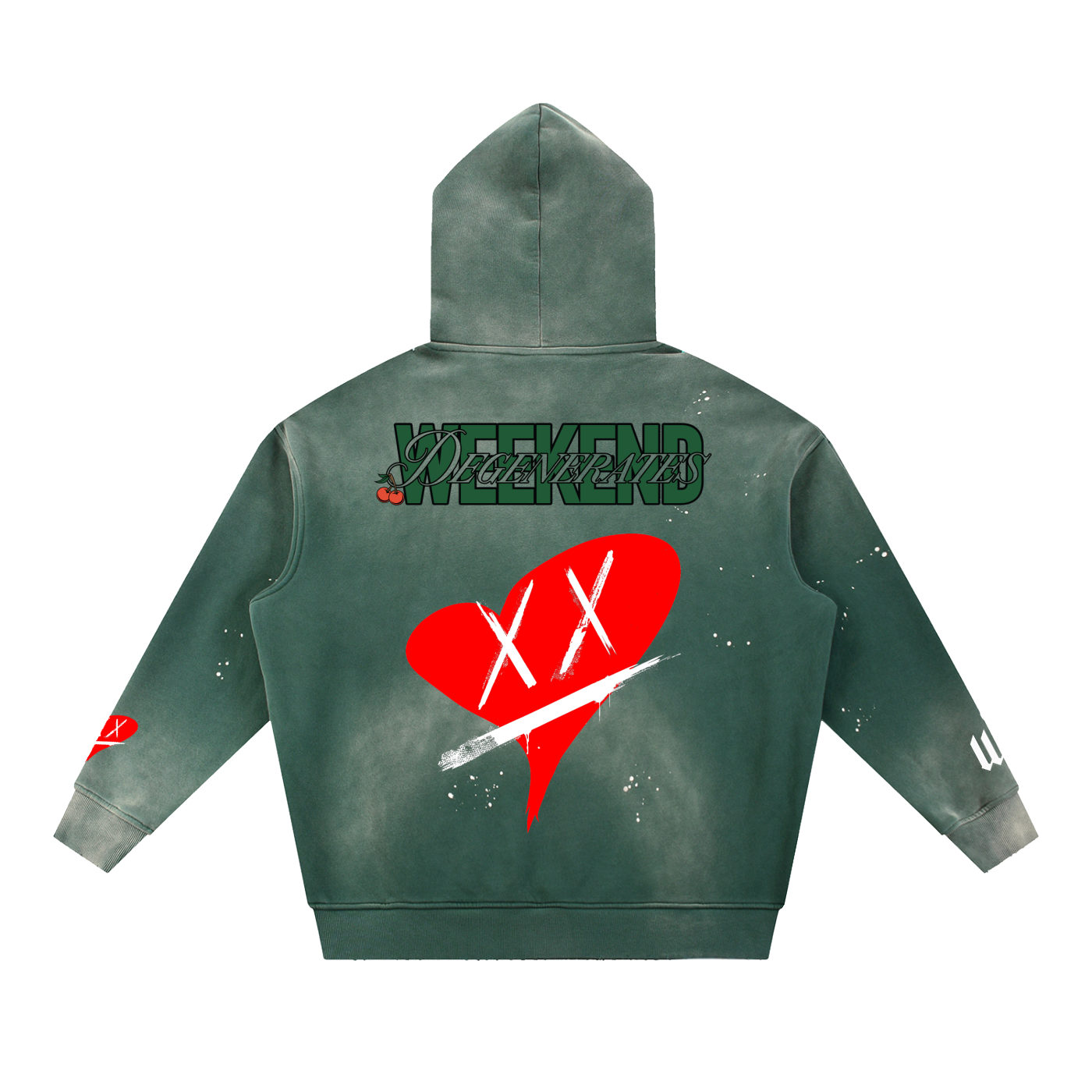 Hearts and Cherries Fleece Hoodie
