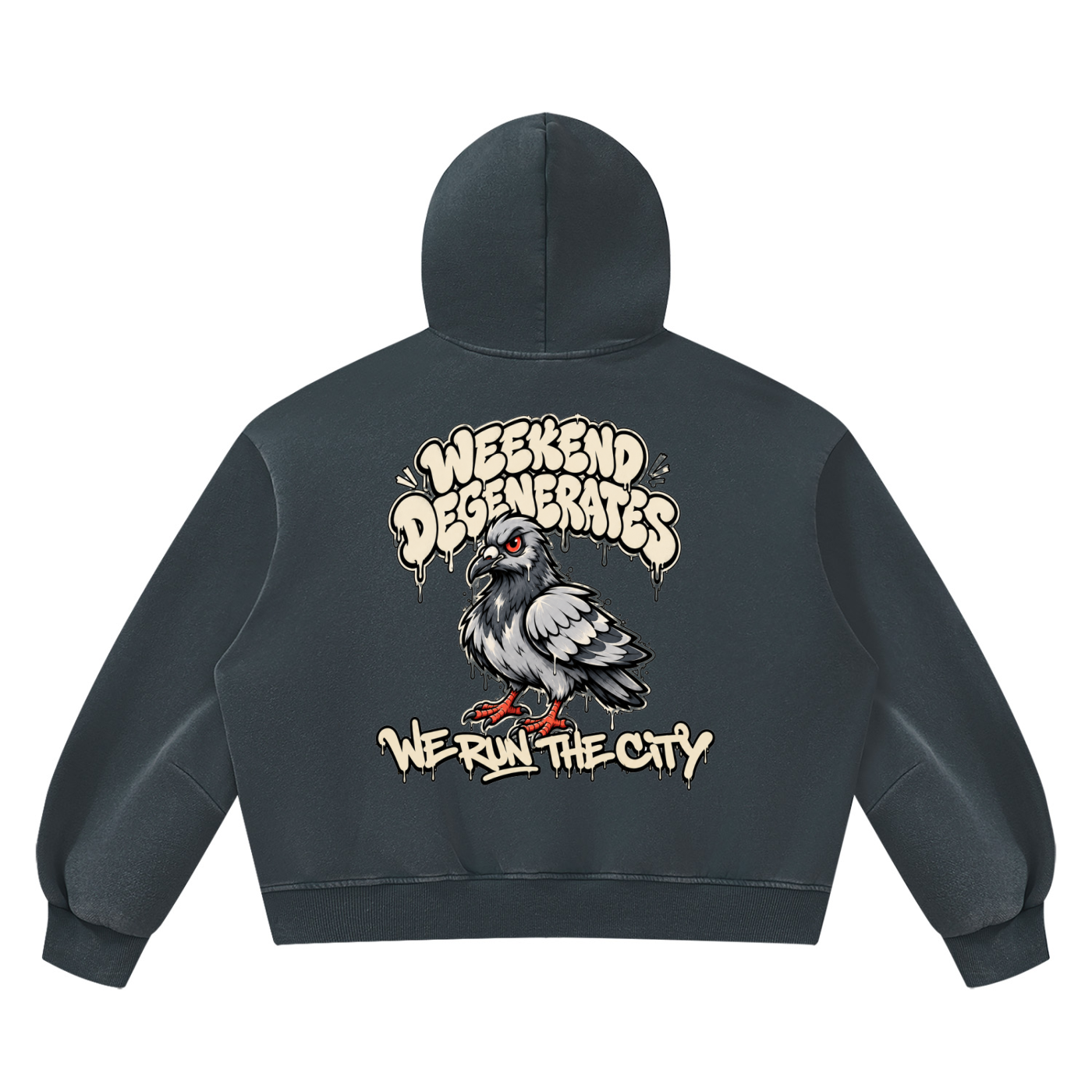 Pigeon Vintage Wash Boxy Fleece Hoodie