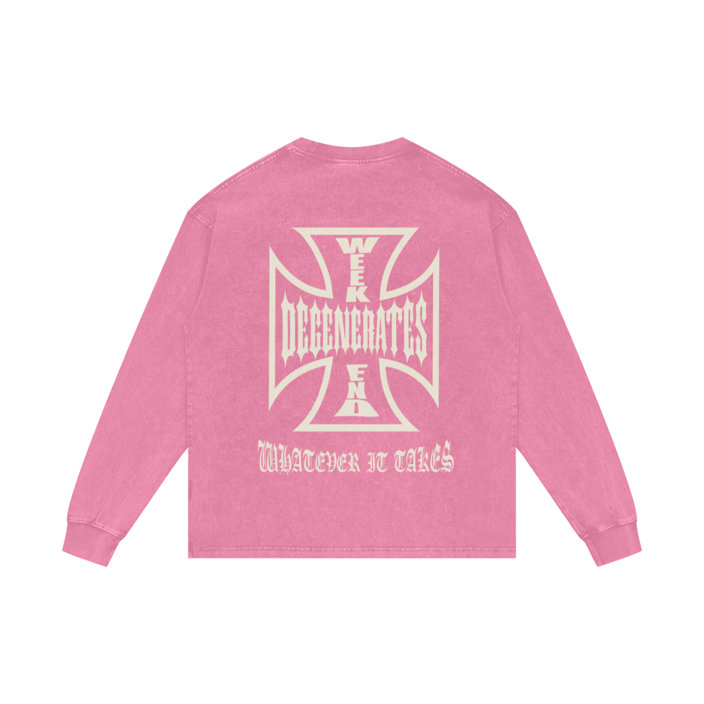 Degenerate Cross Oversize Long Sleeve T-Shirt