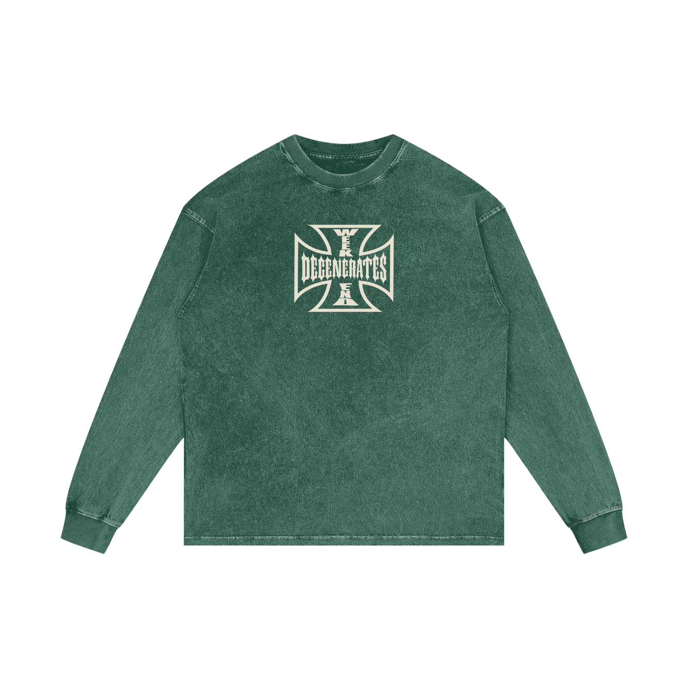 Degenerate Cross Oversize Long Sleeve T-Shirt
