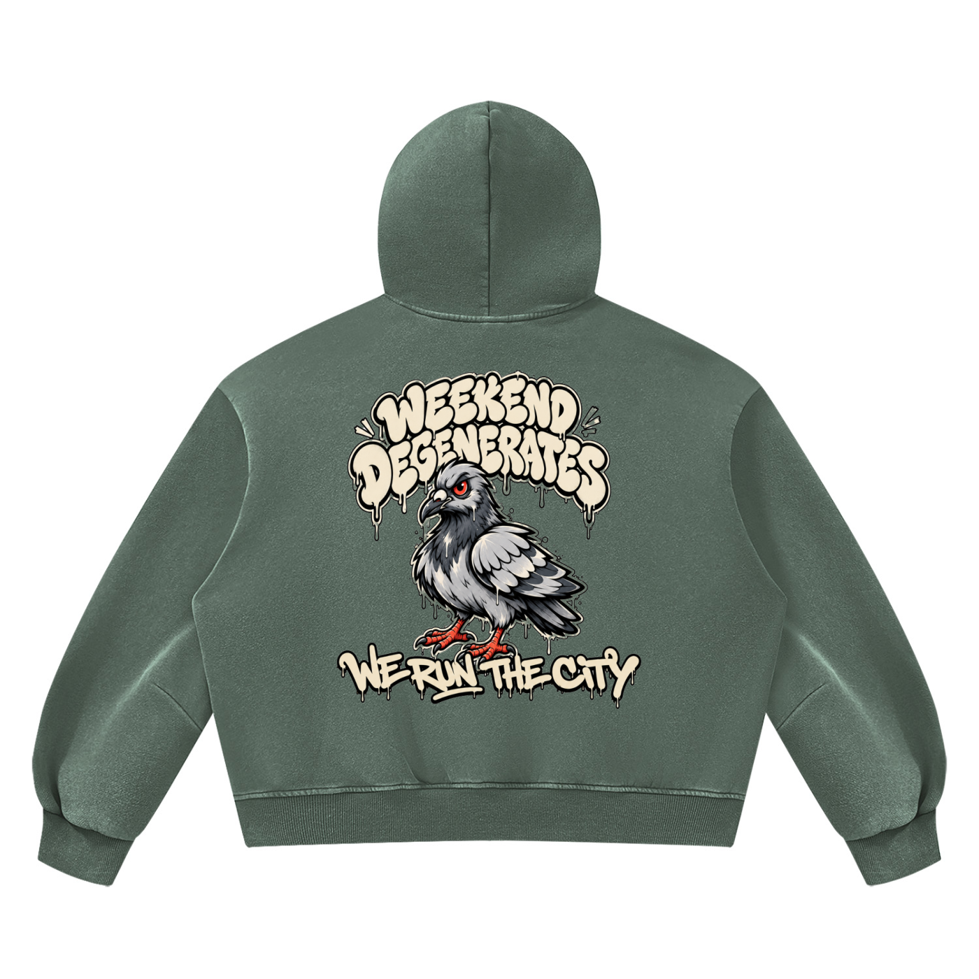 Pigeon Vintage Wash Boxy Fleece Hoodie