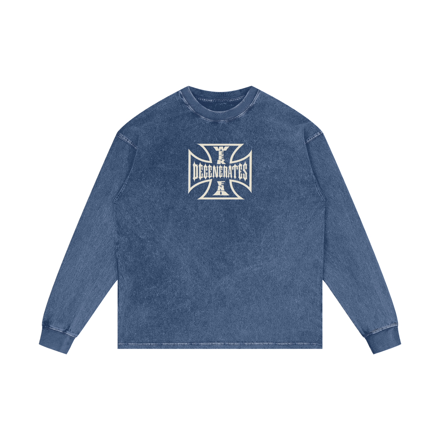 Degenerate Cross Oversize Long Sleeve T-Shirt