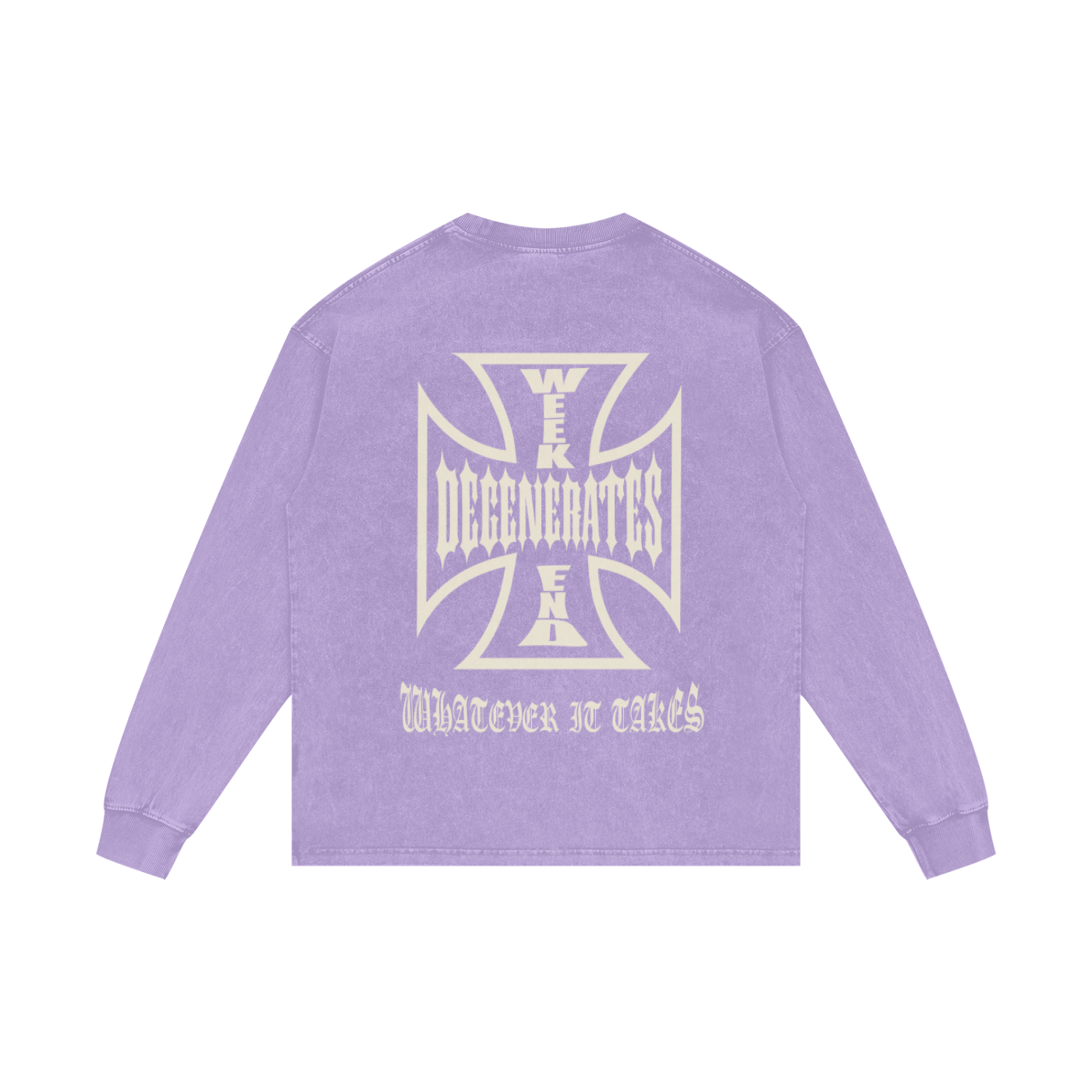 Degenerate Cross Oversize Long Sleeve T-Shirt