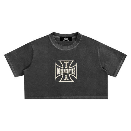 Degenerate Cross Crop Top