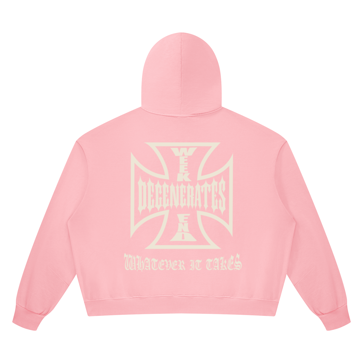 Degenerate Cross Wash Boxy Full Zip Hoodie