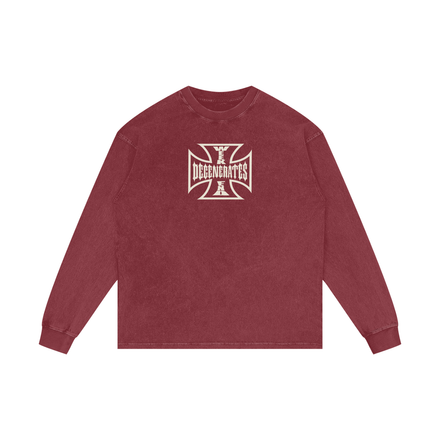Degenerate Cross Oversize Long Sleeve T-Shirt