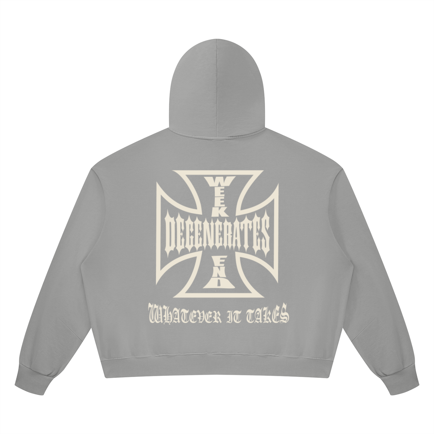 Degenerate Cross Wash Boxy Full Zip Hoodie