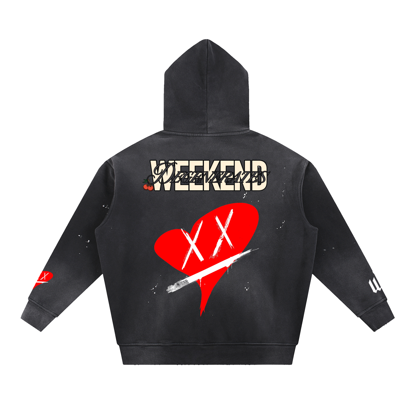 Hearts and Cherries Fleece Hoodie