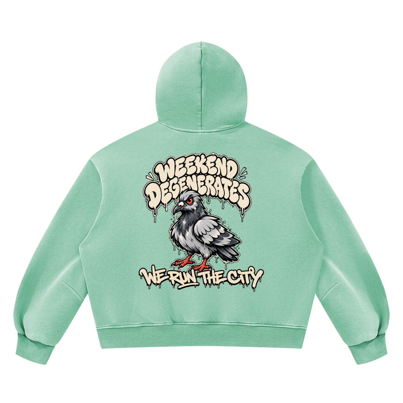 Pigeon Vintage Wash Boxy Fleece Hoodie