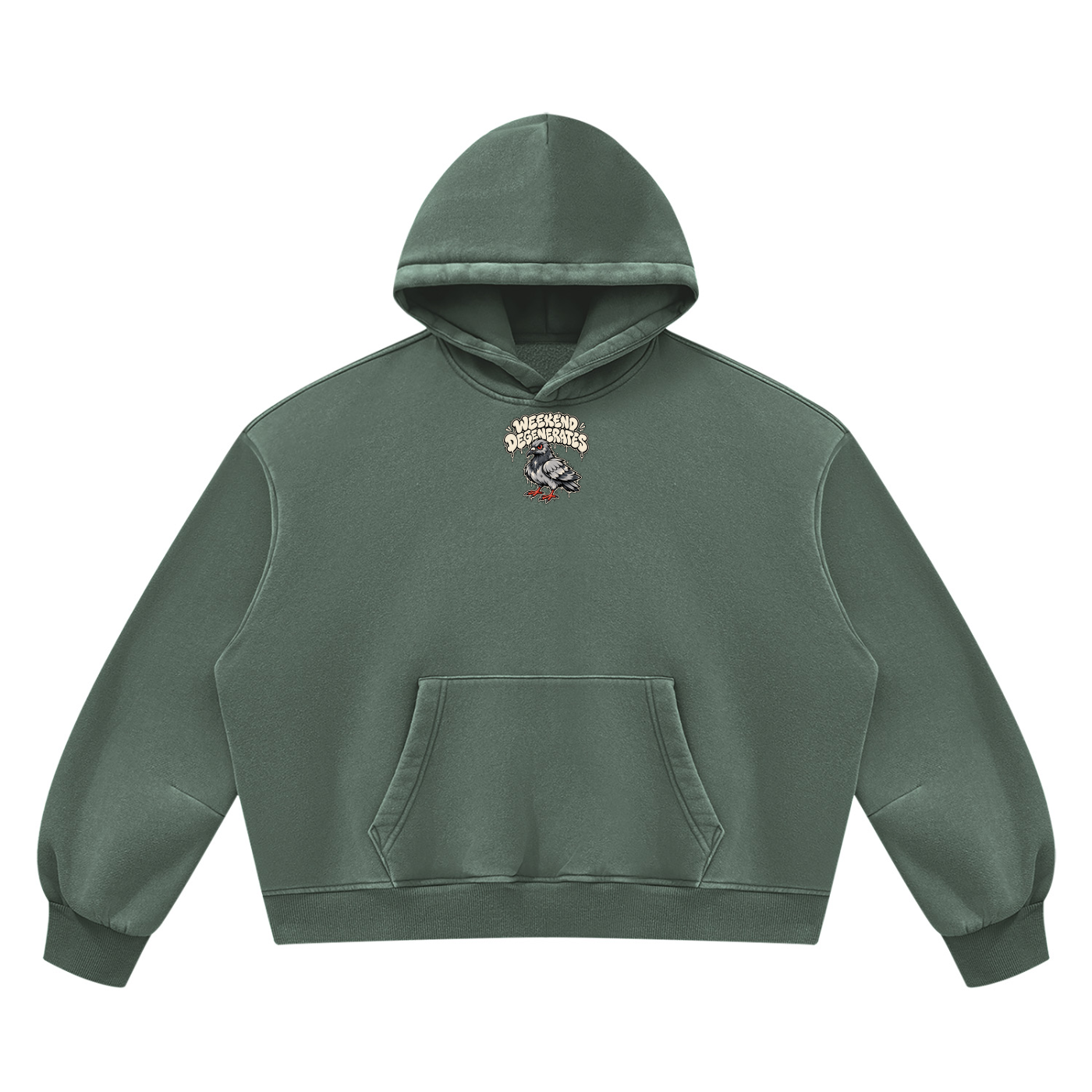 Pigeon Vintage Wash Boxy Fleece Hoodie
