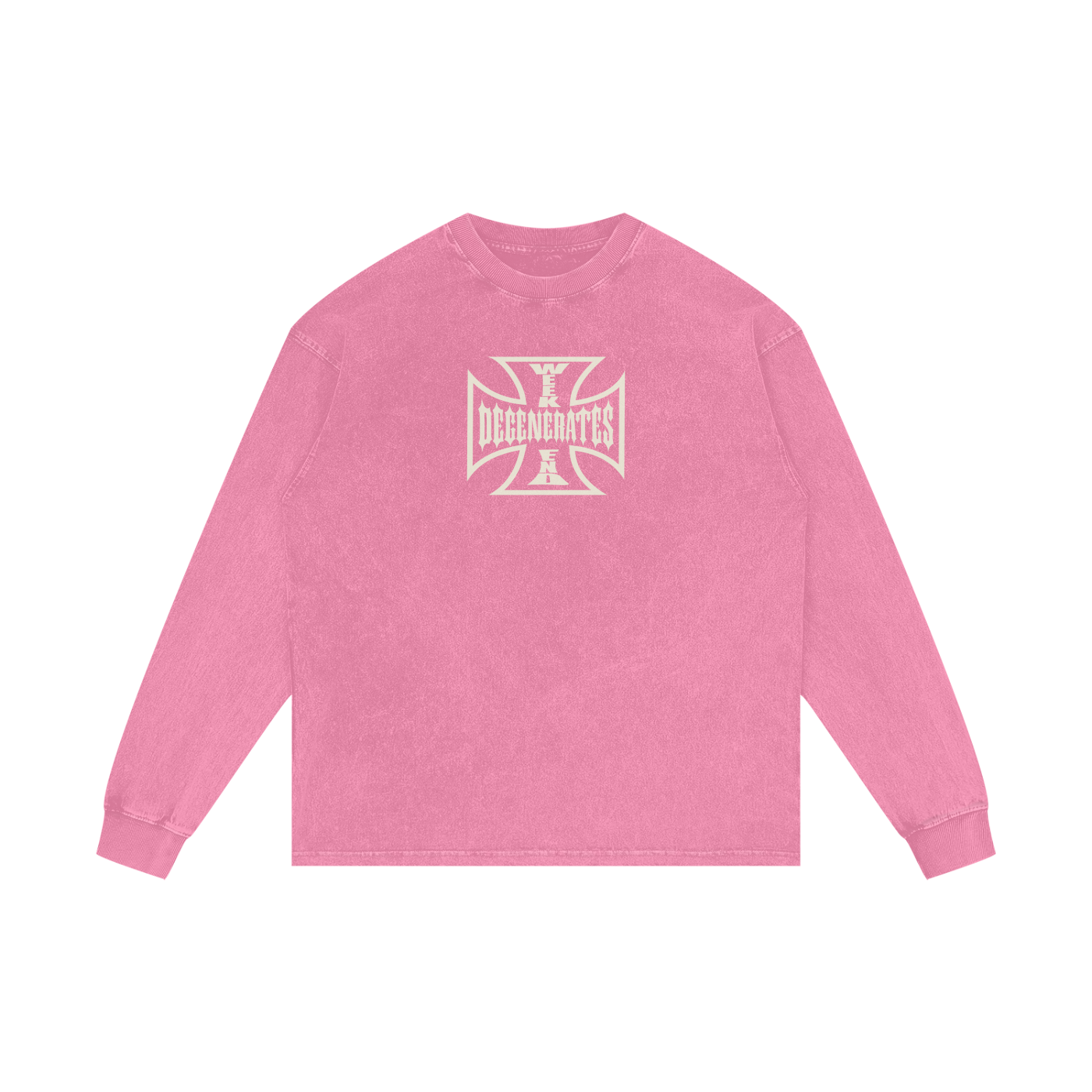 Degenerate Cross Oversize Long Sleeve T-Shirt
