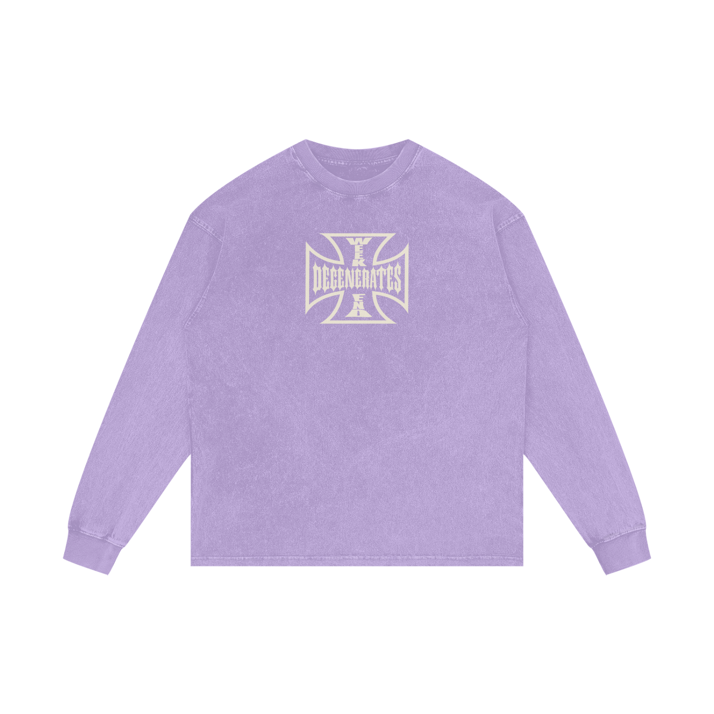 Degenerate Cross Oversize Long Sleeve T-Shirt