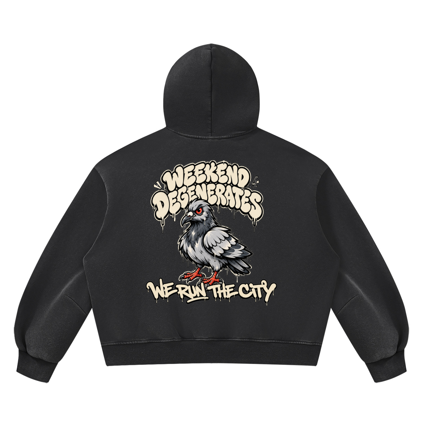Pigeon Vintage Wash Boxy Fleece Hoodie